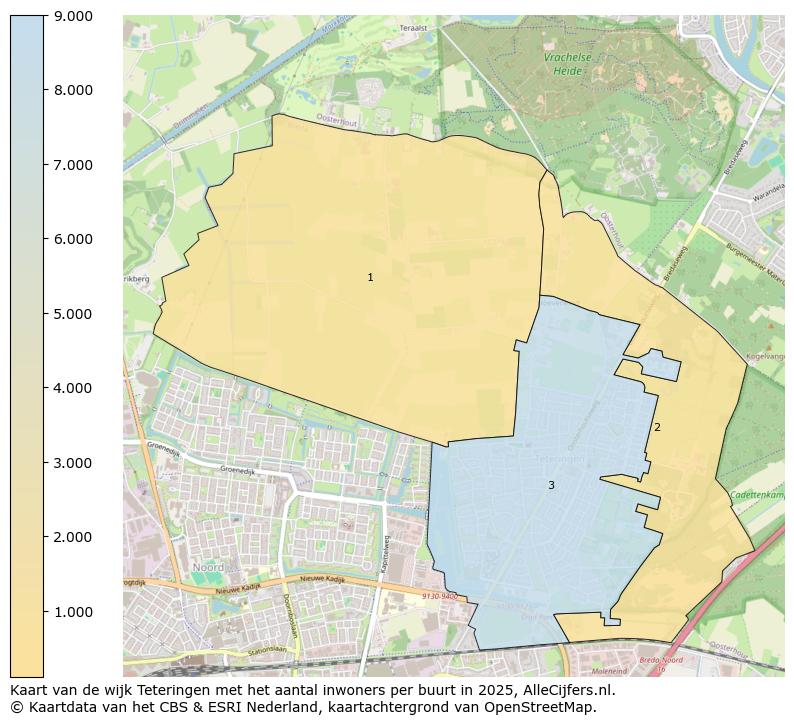 Afbeelding van de wijk Teteringen op de kaart.