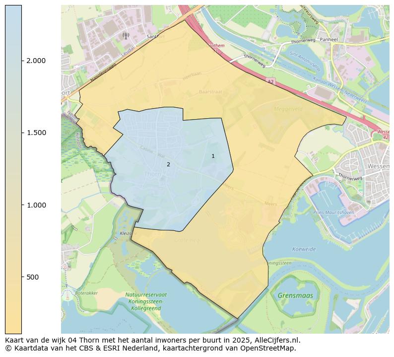 Afbeelding van de wijk Thorn op de kaart.