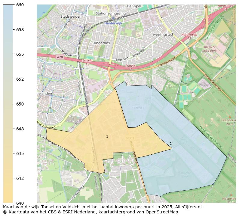 Afbeelding van de wijk Tonsel en Veldzicht op de kaart.