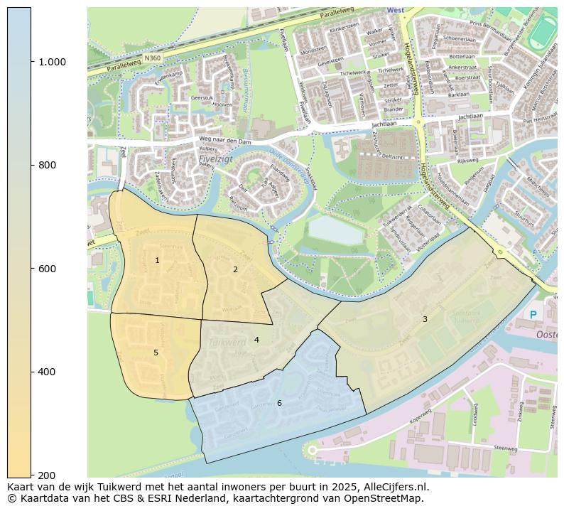 Afbeelding van de wijk Tuikwerd op de kaart.