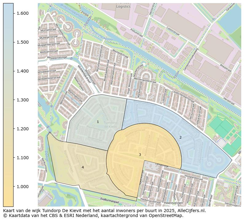 Afbeelding van de wijk Tuindorp De Kievit op de kaart.