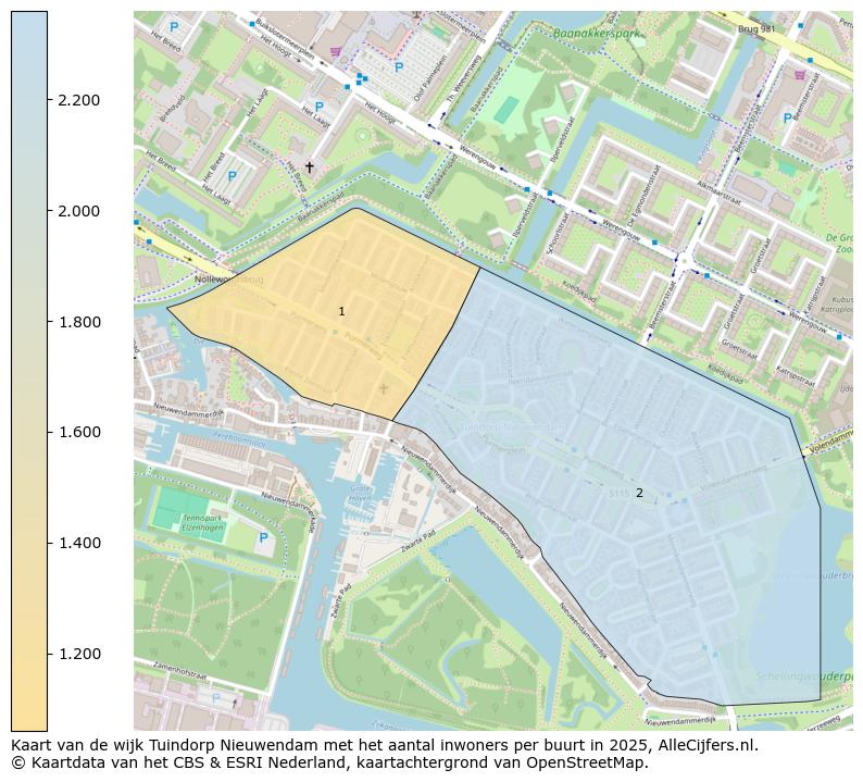 Afbeelding van de wijk Tuindorp Nieuwendam op de kaart.
