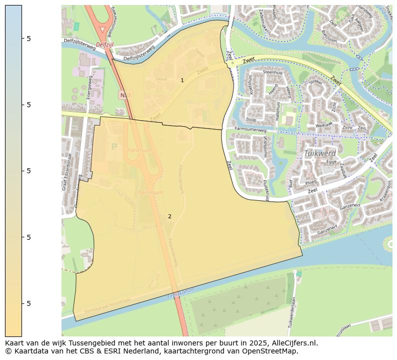 Afbeelding van de wijk Tussengebied op de kaart.