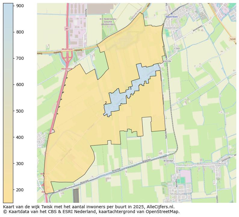 Afbeelding van de wijk Twisk op de kaart.