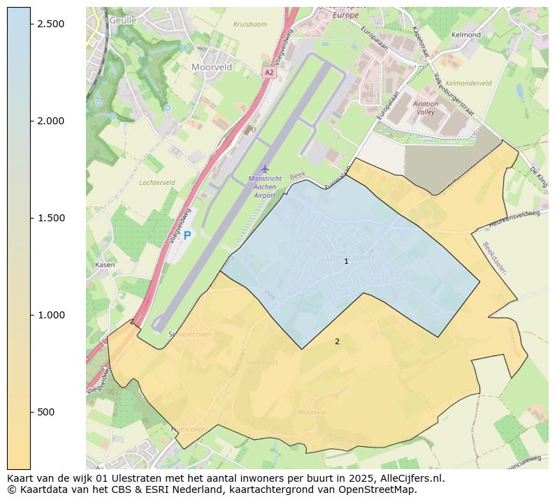 Afbeelding van de wijk Ulestraten op de kaart.