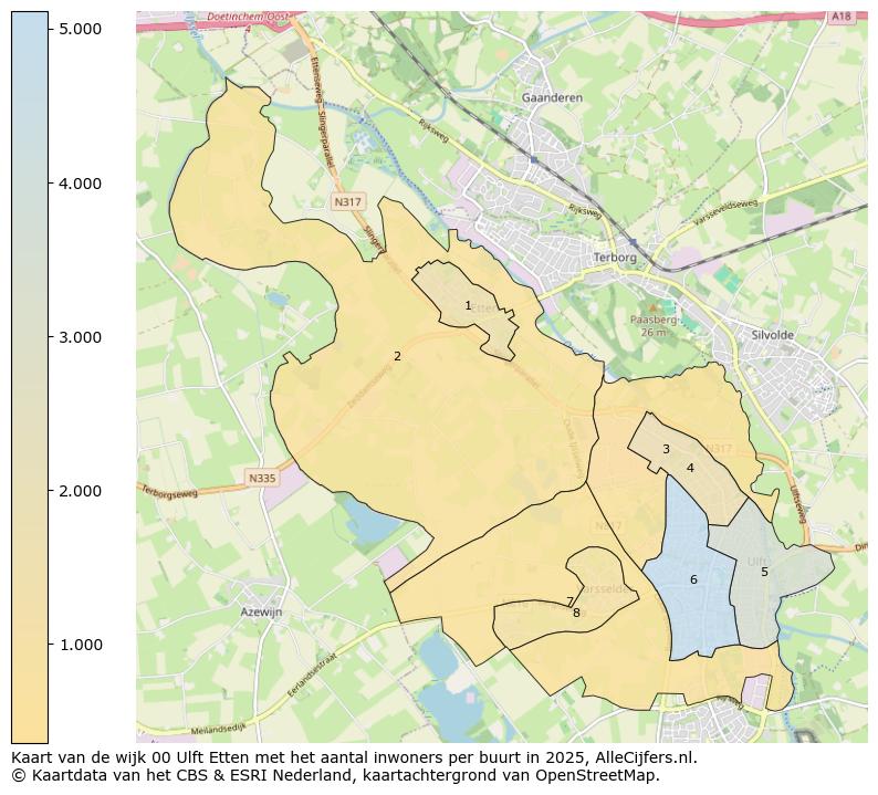 Afbeelding van de wijk Ulft-Etten op de kaart.