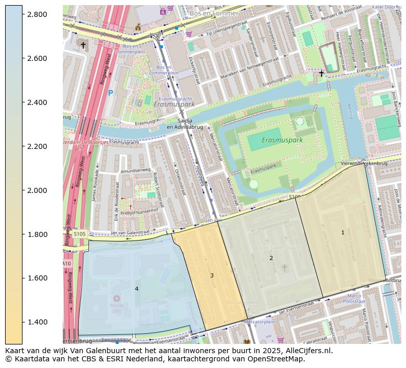 Afbeelding van de wijk Van Galenbuurt op de kaart.