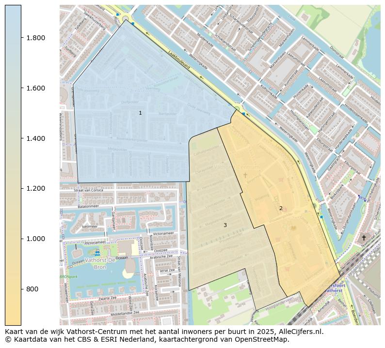 Afbeelding van de wijk Vathorst-Centrum op de kaart.