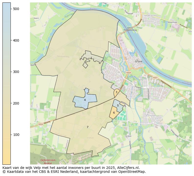 Afbeelding van de wijk Velp op de kaart.
