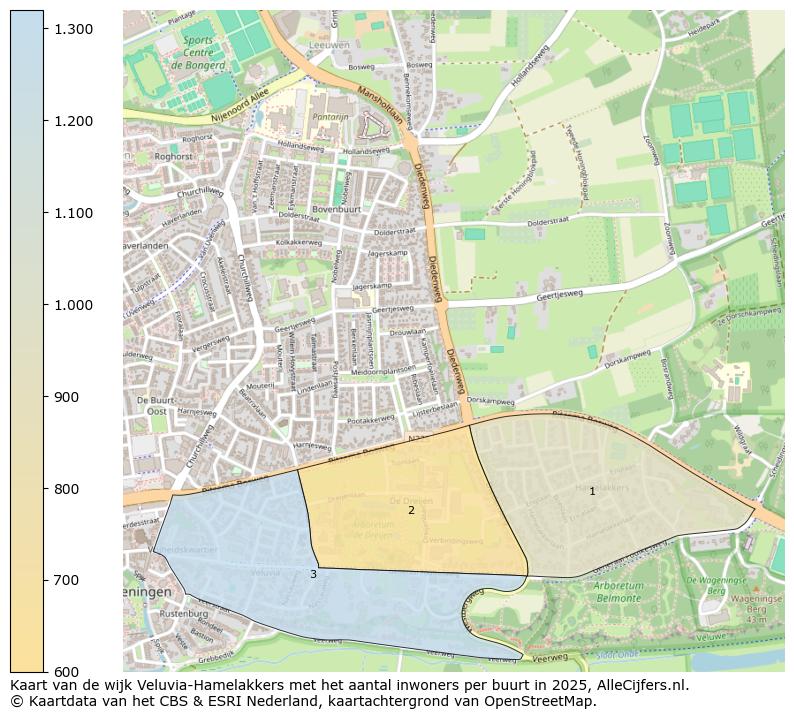 Afbeelding van de wijk Veluvia-Hamelakkers op de kaart.