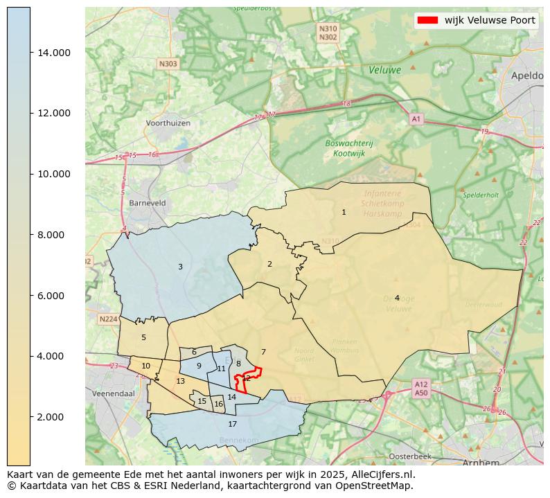 Afbeelding van de wijk Veluwse Poort op de kaart.