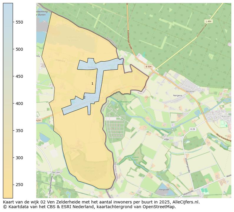 Afbeelding van de wijk Ven-Zelderheide op de kaart.