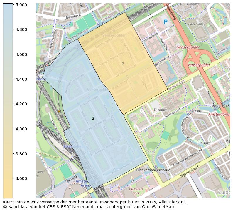 Afbeelding van de wijk Venserpolder op de kaart.