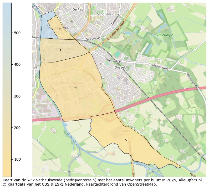 Afbeelding van de wijk Verheulsweide (bedrijventerrein) op de kaart.