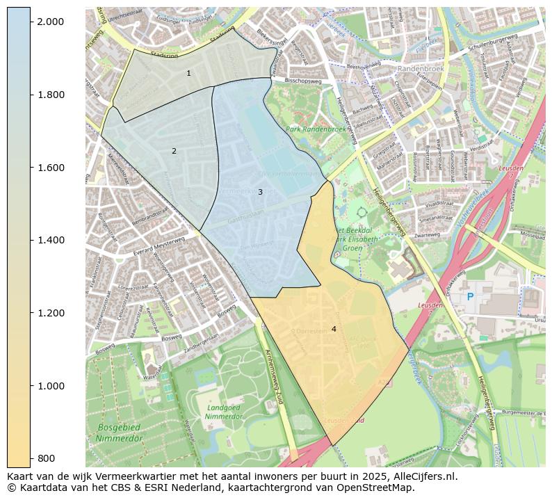 Afbeelding van de wijk Vermeerkwartier op de kaart.