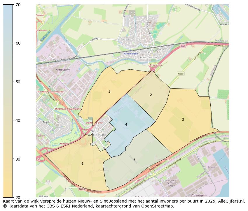 Afbeelding van de wijk Verspreide huizen Nieuw- en Sint Joosland op de kaart.
