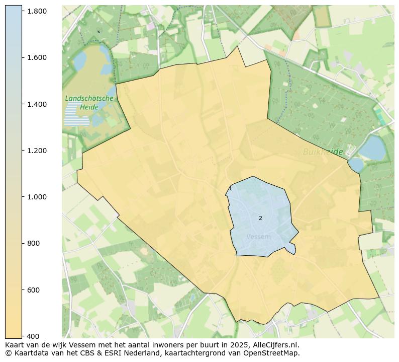 Afbeelding van de wijk Vessem op de kaart.