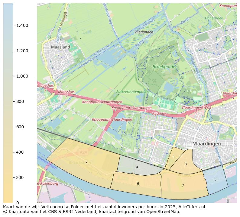 Afbeelding van de wijk Vettenoordse Polder op de kaart.