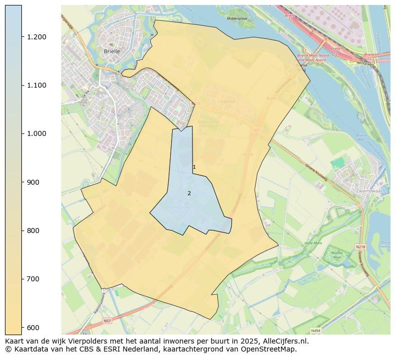 Afbeelding van de wijk Vierpolders op de kaart.