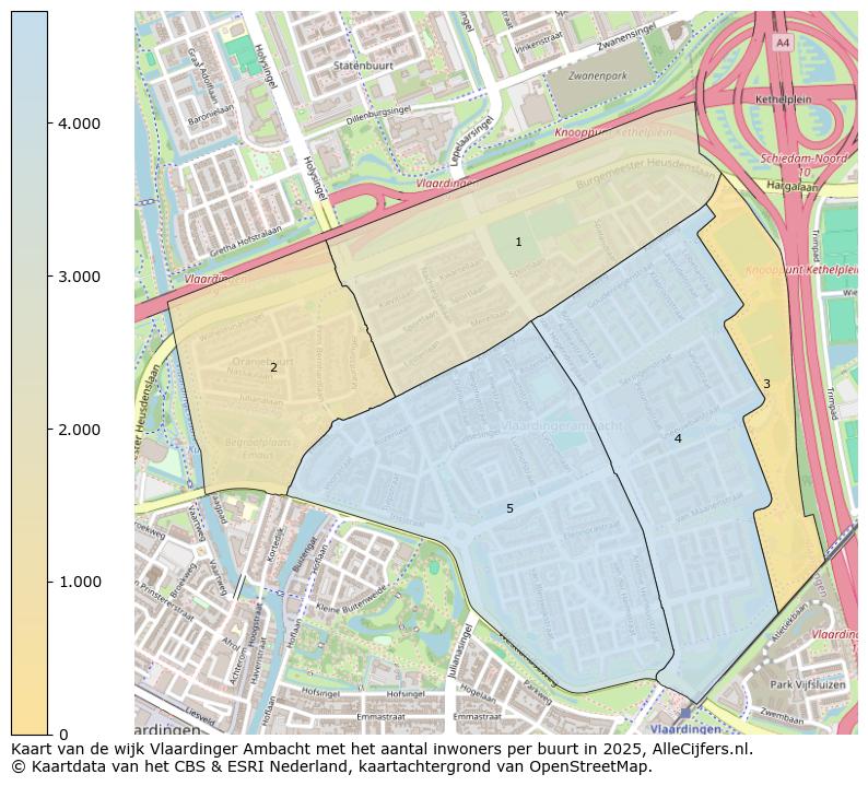Afbeelding van de wijk Vlaardinger Ambacht op de kaart.