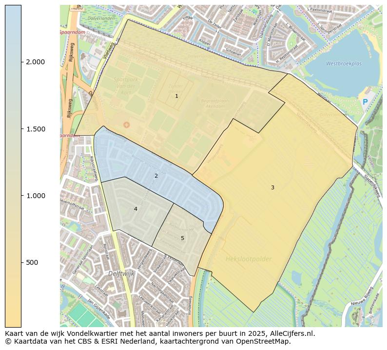 Afbeelding van de wijk Vondelkwartier op de kaart.