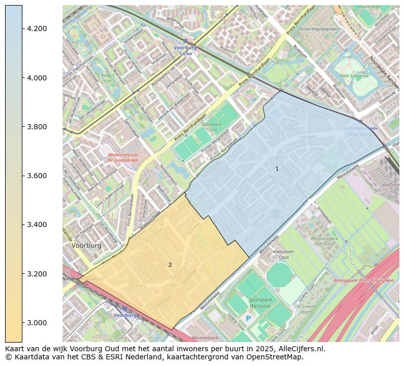 Afbeelding van de wijk Voorburg Oud op de kaart.