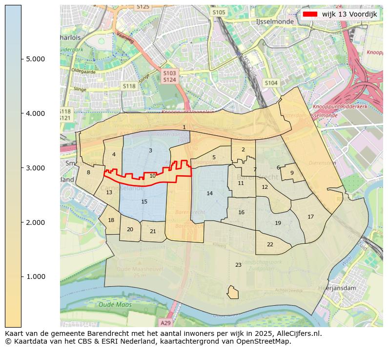 Afbeelding van de wijk Voordijk op de kaart.