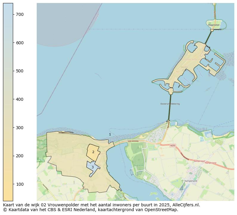 Afbeelding van de wijk Vrouwenpolder op de kaart.