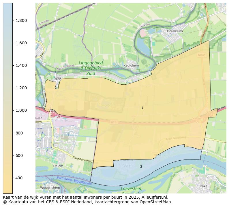 Afbeelding van de wijk Vuren op de kaart.