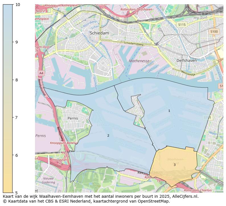 Afbeelding van de wijk Waalhaven-Eemhaven op de kaart.