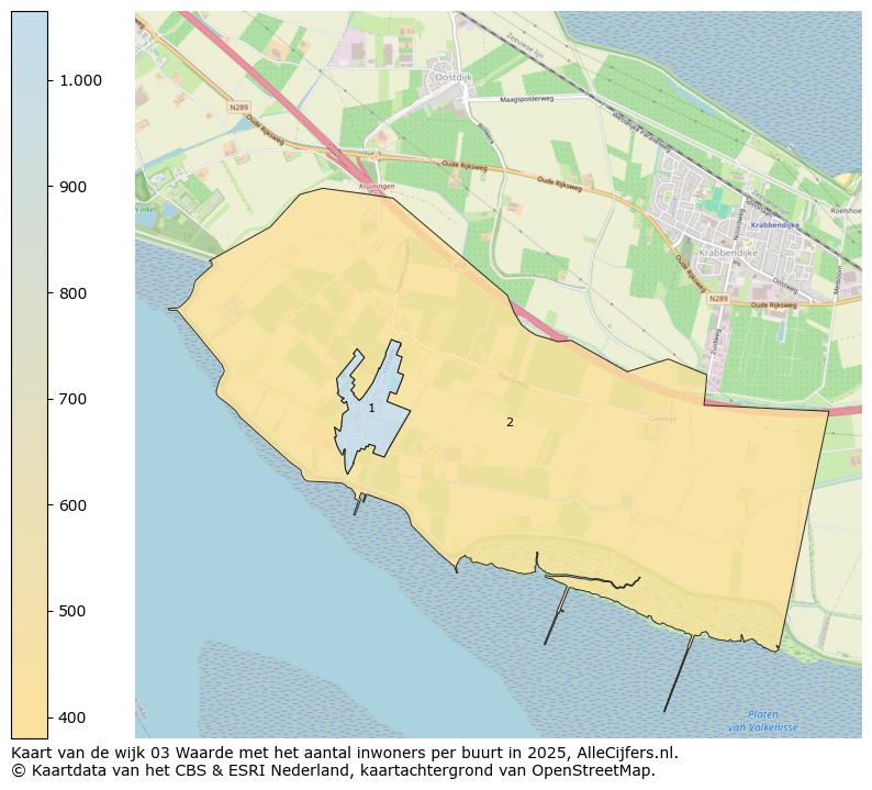 Afbeelding van de wijk Waarde op de kaart.