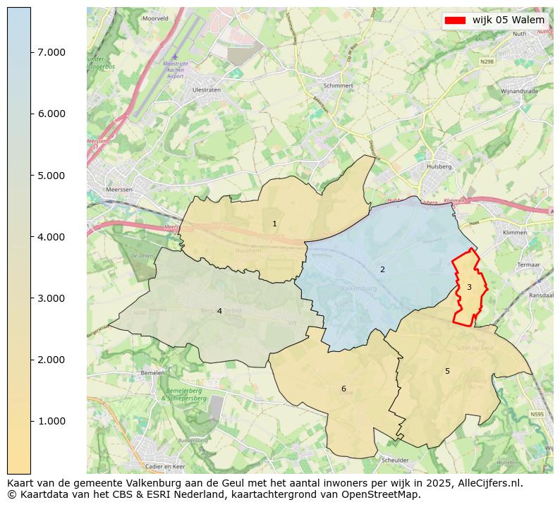 Afbeelding van de wijk Walem op de kaart.