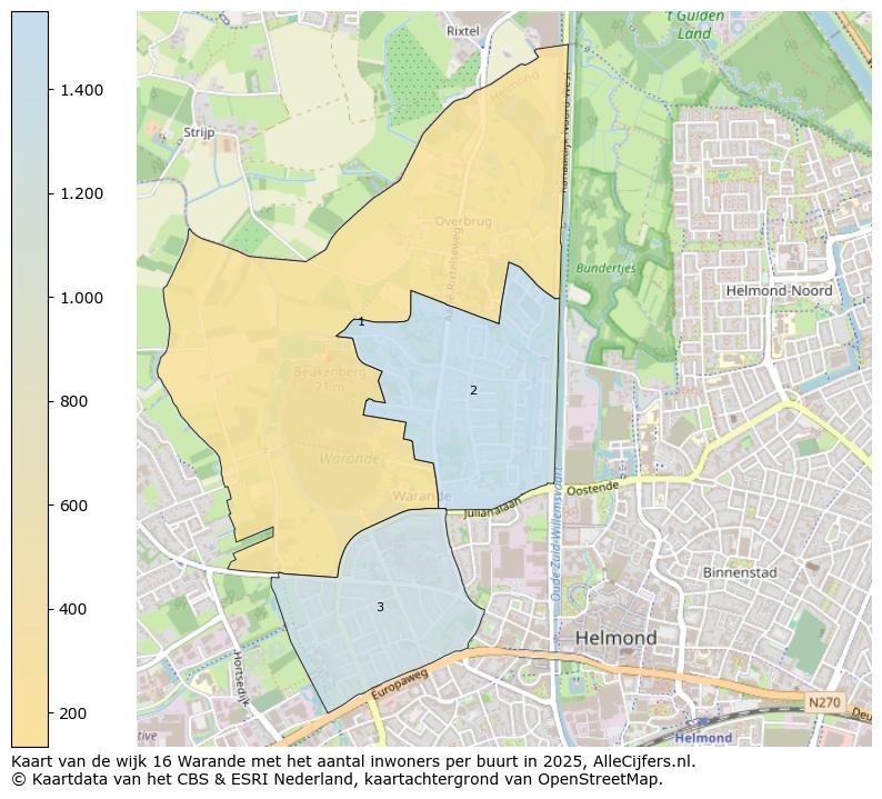 Afbeelding van de wijk Warande op de kaart.