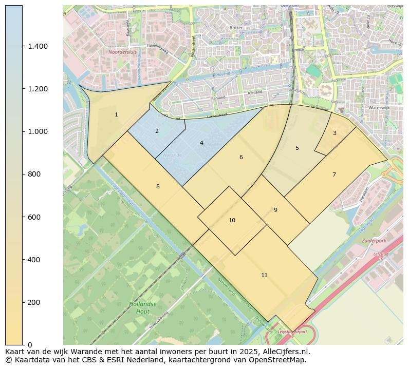 Afbeelding van de wijk Warande op de kaart.