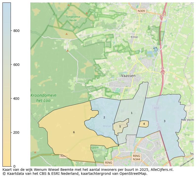 Afbeelding van de wijk Wenum Wiesel Beemte op de kaart.
