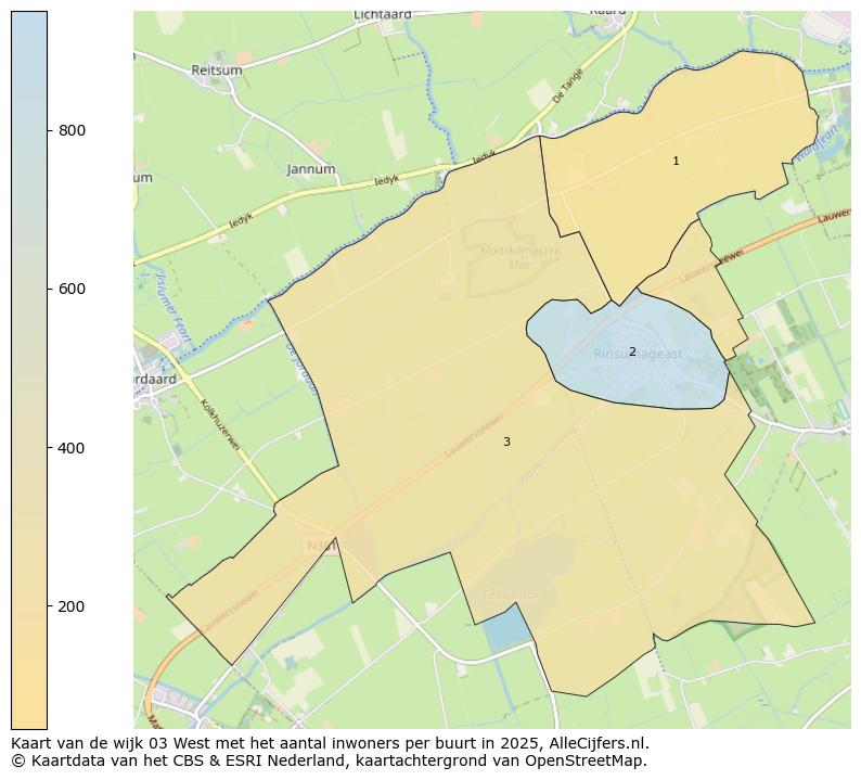 Afbeelding van de wijk West op de kaart.