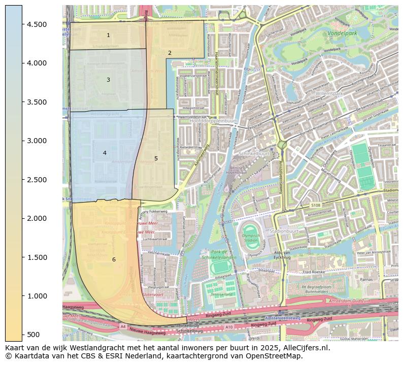 Afbeelding van de wijk Westlandgracht op de kaart.