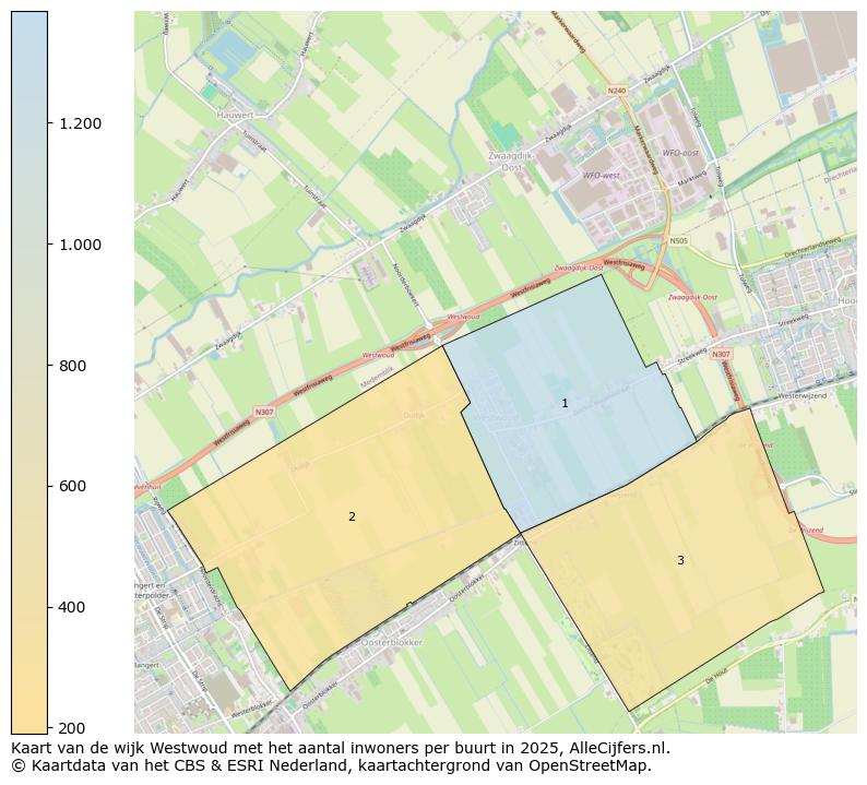 Afbeelding van de wijk Westwoud op de kaart.