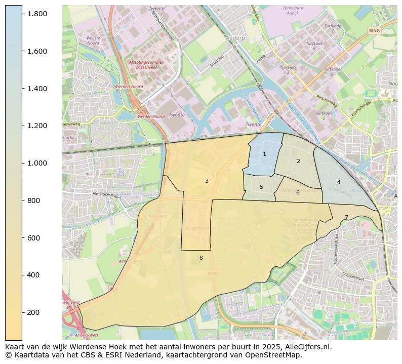 Afbeelding van de wijk Wierdense Hoek op de kaart.