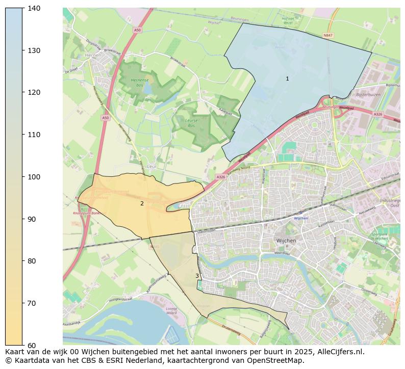 Afbeelding van de wijk Wijchen buitengebied op de kaart.