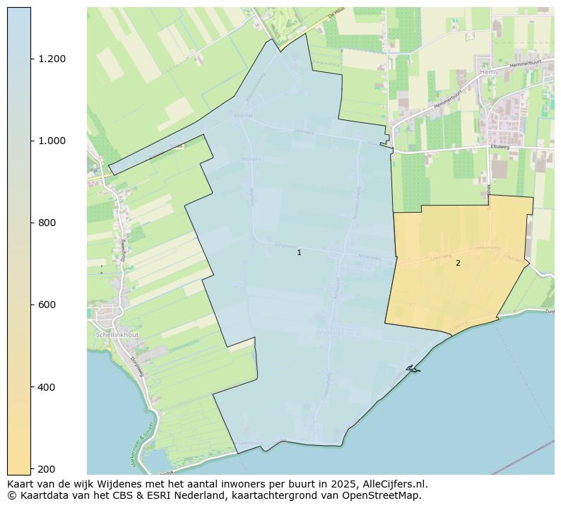 Afbeelding van de wijk Wijdenes op de kaart.