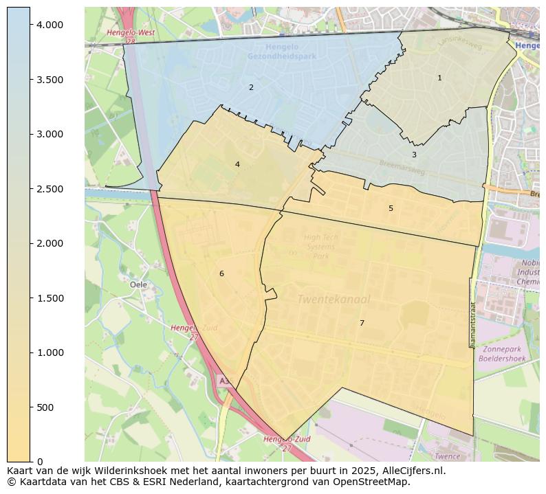 Afbeelding van de wijk Wilderinkshoek op de kaart.