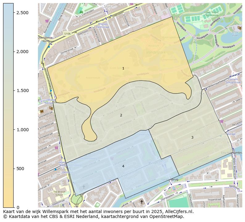 Afbeelding van de wijk Willemspark op de kaart.