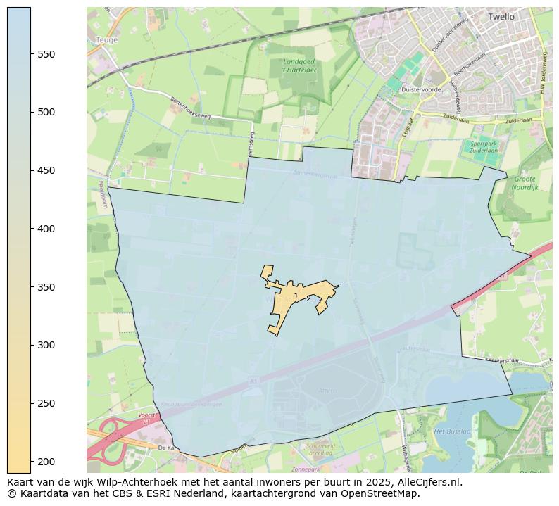 Afbeelding van de wijk Wilp-Achterhoek op de kaart.