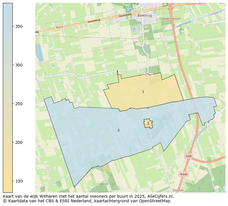 Afbeelding van de wijk Witharen op de kaart.