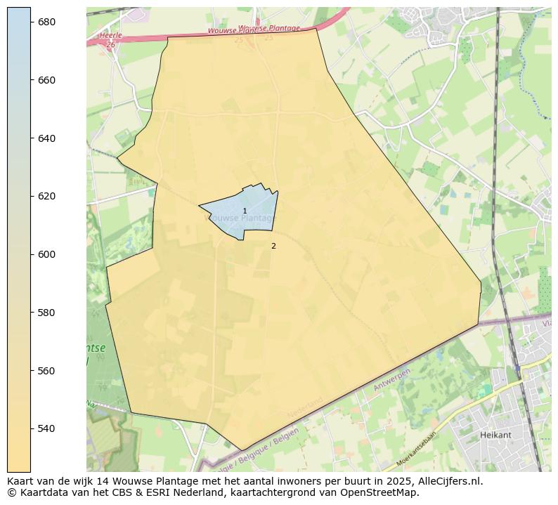 Afbeelding van de wijk Wouwse Plantage op de kaart.