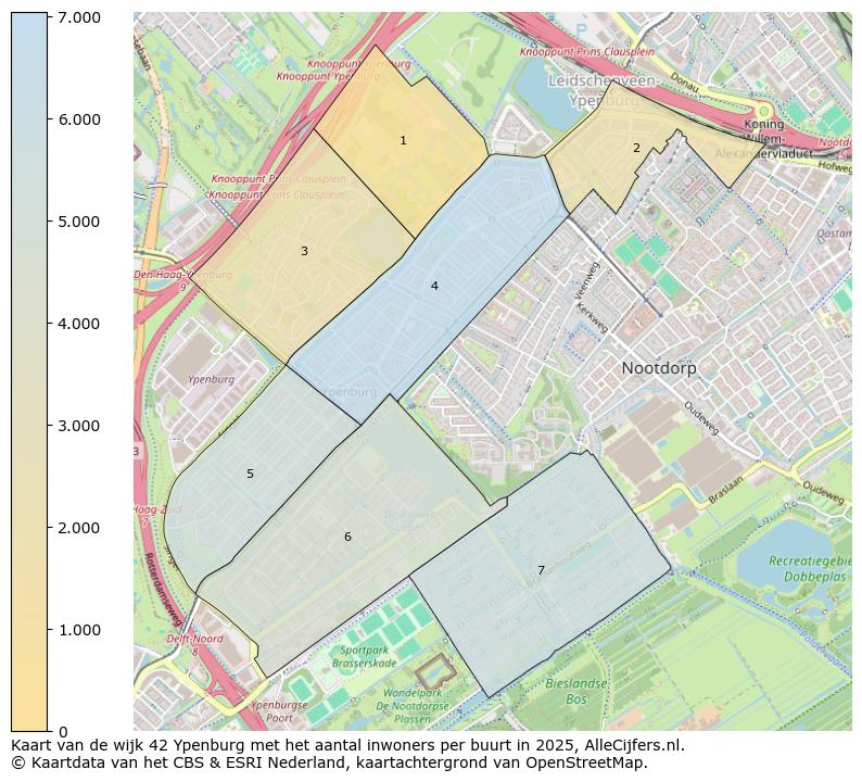 Afbeelding van de wijk Ypenburg op de kaart.