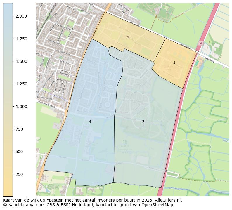 Afbeelding van de wijk Ypestein op de kaart.