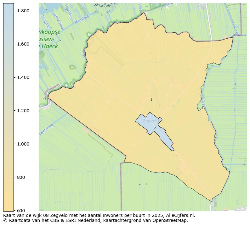 Afbeelding van de wijk Zegveld op de kaart.