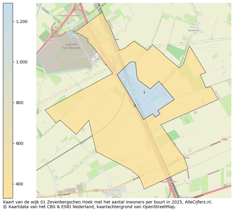 Afbeelding van de wijk Zevenbergschen Hoek op de kaart.
